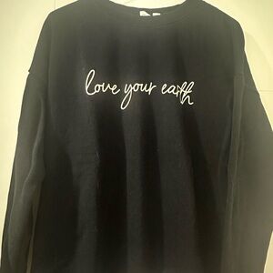 tentree Black 'Love Your Earth' Women's Sweater